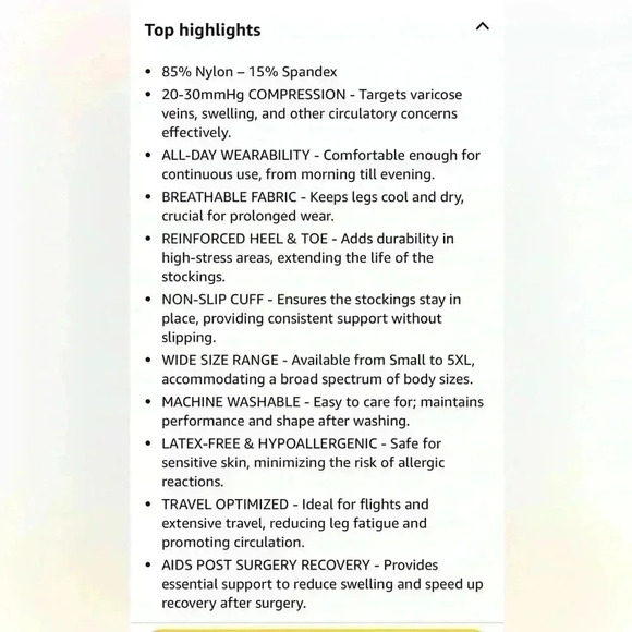 NWT MOJO Black compression socks, size 2 XL - Picture 6 of 6